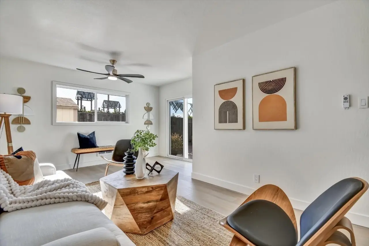 Bright renovated living room