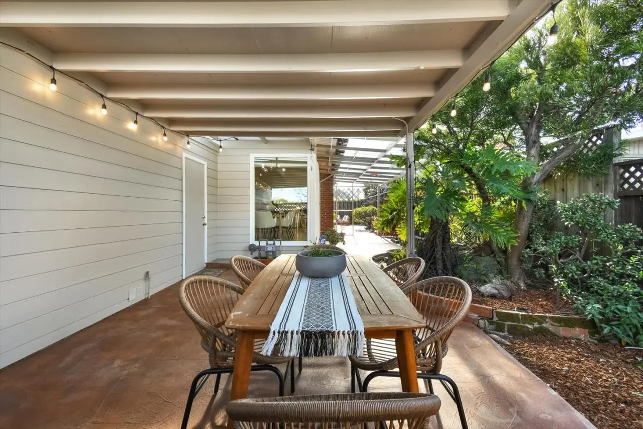Covered garden patio